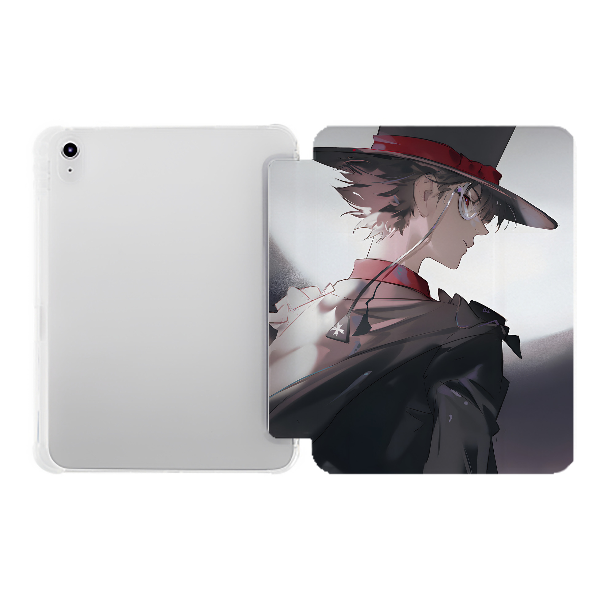 （画像用） 名探偵コナン Detective Conan IPad ケース ペン収納付き 三つ折りスタンド PUレザー×シリコン 対応機種9.5/10.5/10.9インチ